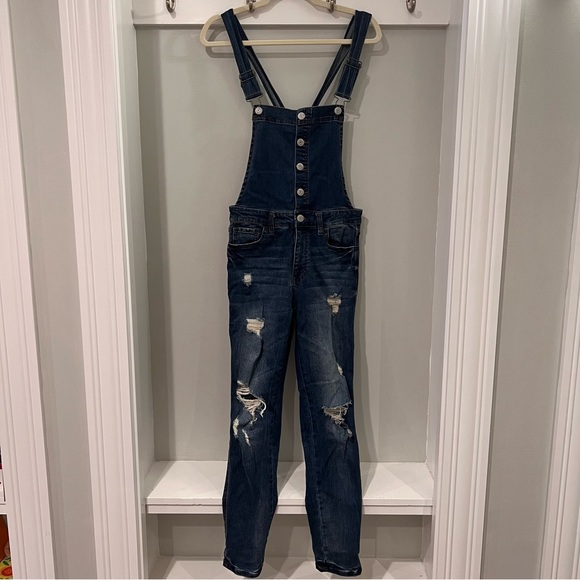 Aeropostale Pants - Aeropostale Distressed Denim Overalls